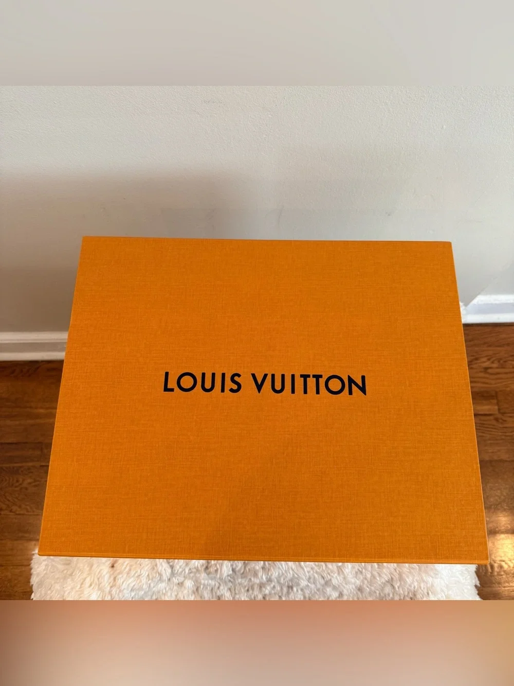 Authentic Louis Vuitton Empty Orange Gift Box XL W Original LV Logo Mailer Box